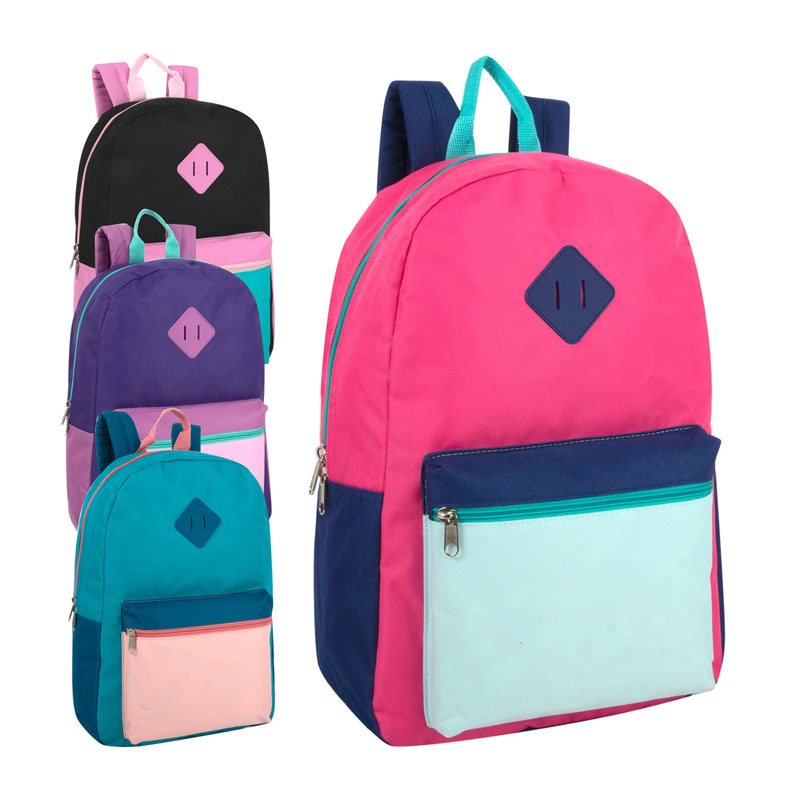 17-inch Multi-Pocket Design Colorful Backpack