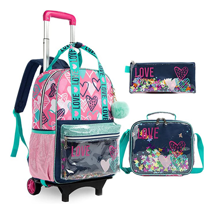 3 in 1 Trolley Bag Set foar famkes