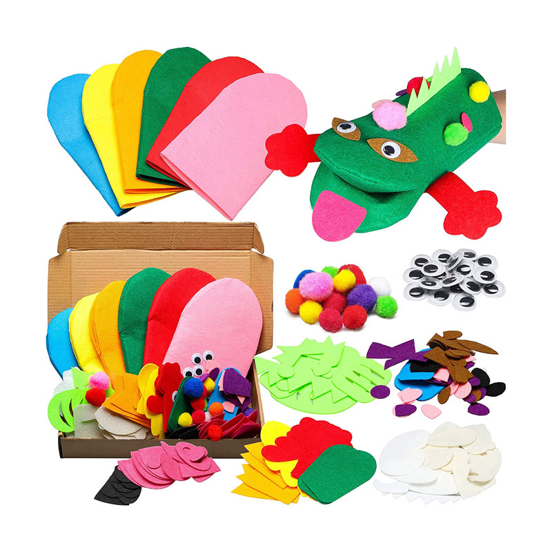 6 Stks Hand Puppet Making Kit Kids DIY Art Crafts