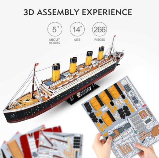 Birthday Gift Paper Jigsaw DIY Stadium 3D Puzzle foar folwoeksenen