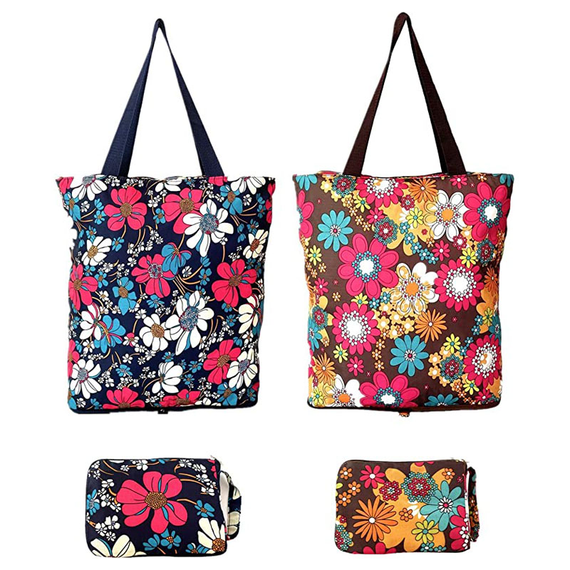 Kleurige Floral Lightweight Shopping Bag